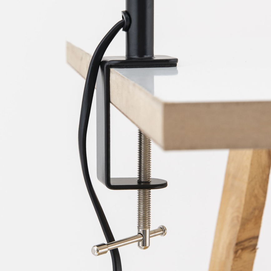 Flexibilná stolná lampa s klipom DOTTY 1xGU10/10W/230V mosadz/čierna