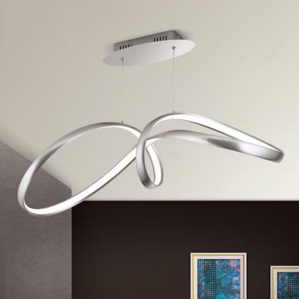 LED Stmievateľný luster na lanku CIRCUS LED/36W/230V strieborná