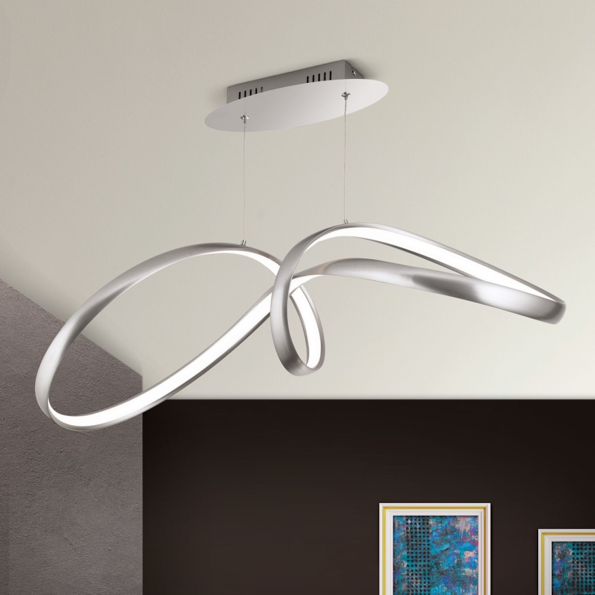 LED Stmievateľný luster na lanku CIRCUS LED/36W/230V strieborná
