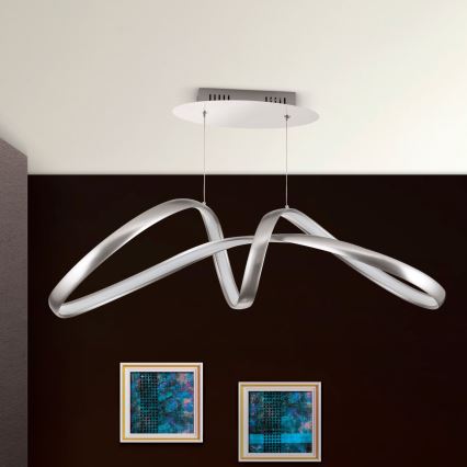 LED Stmievateľný luster na lanku CIRCUS LED/36W/230V strieborná