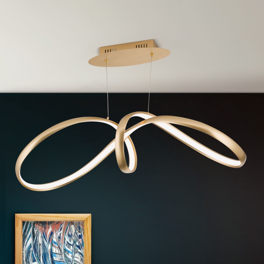 LED Stmievateľný luster na lanku CIRCUS LED/36W/230V zlatá