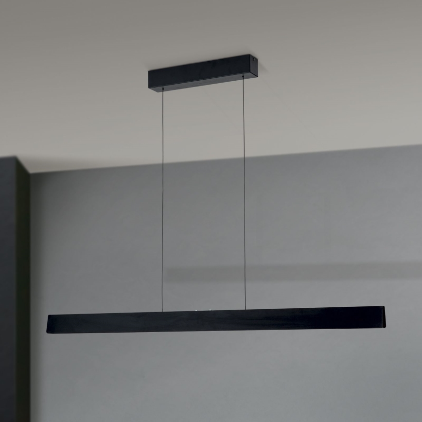 LED Stmievateľný luster na lanku TARA LED/44W/230V 2700/3800/4500/5700K čierna