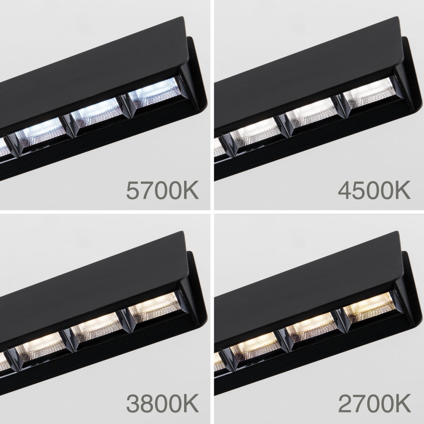 LED Stmievateľný luster na lanku TARA LED/44W/230V 2700/3800/4500/5700K čierna