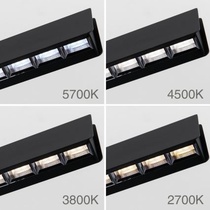 LED Stmievaťelný luster na lane TARA LED/44W/230V 2700/3800/4500/5700K čierna