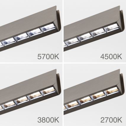LED Stmievateľný luster na lanku TARA LED/44W/230V 2700/3800/4500/5700K matný chróm