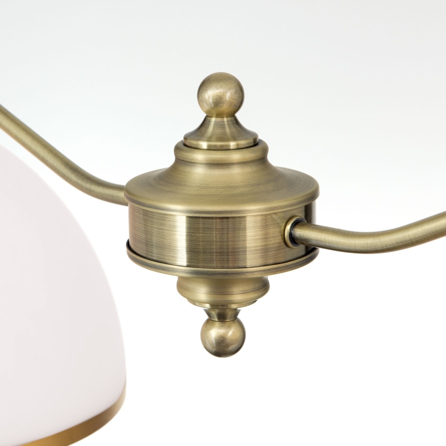 Luster na reťazi OLD LAMP 2xE27/40W/230V biela/mosadz