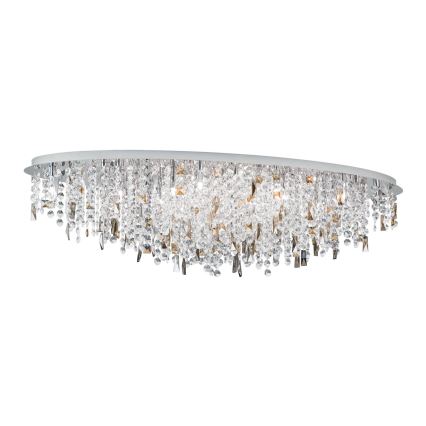 Krištáľové stropné svietidlo CRYSTALRIVER 21xG9/40W/230V lesklý chróm