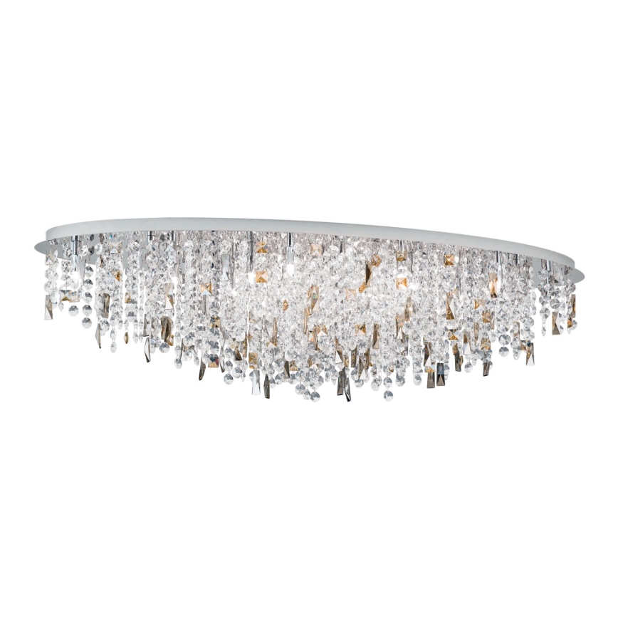 Krištáľové stropné svietidlo CRYSTALRIVER 21xG9/40W/230V lesklý chróm