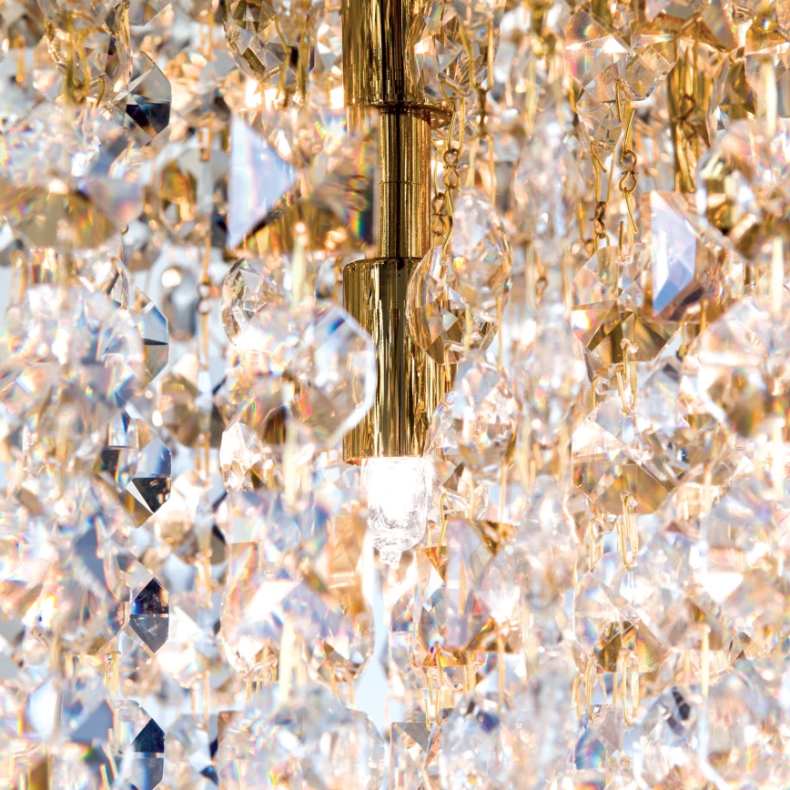 Krištáľové stropné svietidlo CRYSTALRIVER 21xG9/40W/230V zlatá