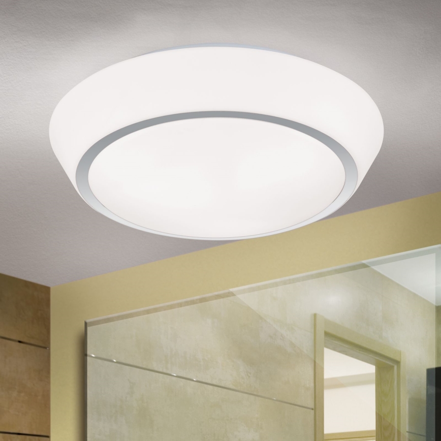 Kúpeľňové stropné svietidlo TENA 3xE27/60W/230V priemer 38 cm IP44 biele