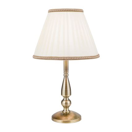Stolná lampa TONIA 1xE27/60W/230V pr. 30 cm biela/bronz