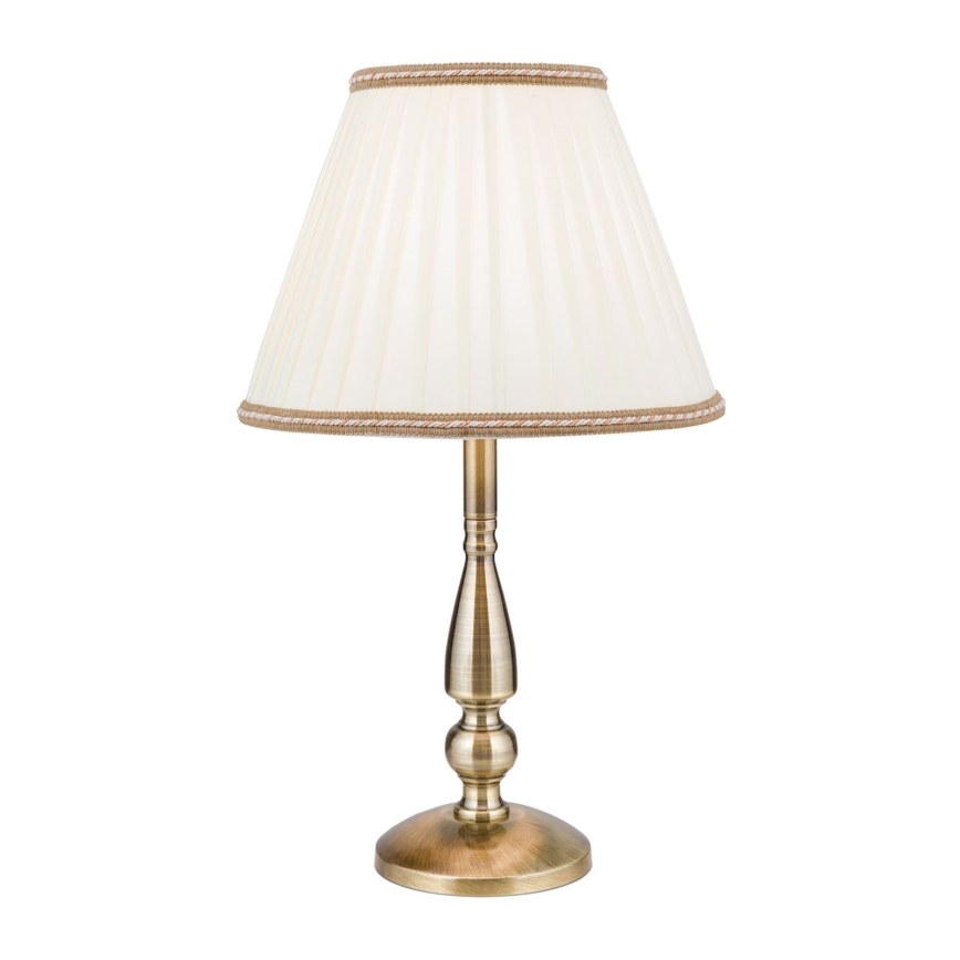 Stolná lampa TONIA 1xE27/60W/230V pr. 30 cm biela/bronz