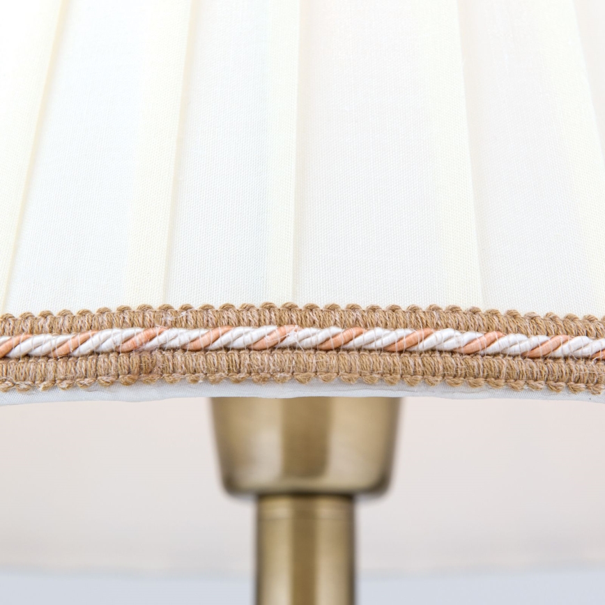 Stolná lampa TONIA 1xE27/60W/230V pr. 30 cm biela/bronz