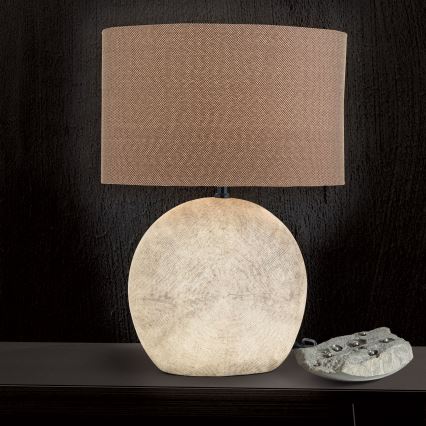 Stolná lampa ETHNO 1xE27/60W/230V keramika hnedá/béžová
