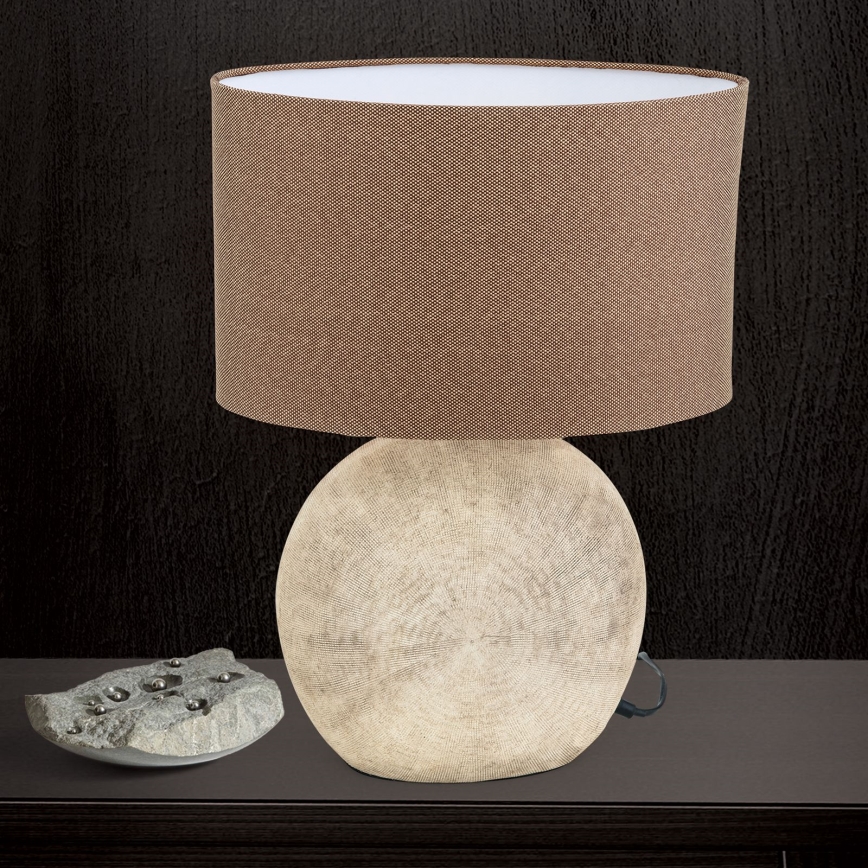 Stolná lampa ETHNO 1xE27/60W/230V keramika hnedá/béžová