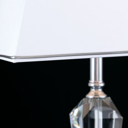 Krištáľová stolná lampa VERONIQUE 1xE27/60W/230V biela/číra