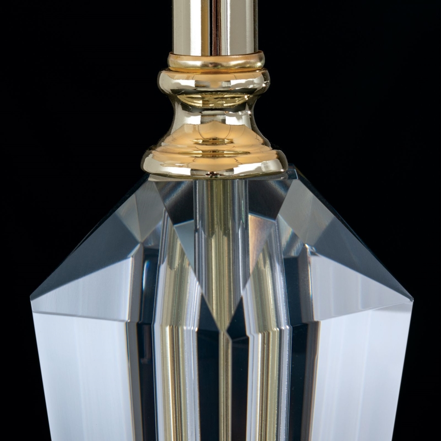 Krištáľová stolná lampa VERONIQUE 1xE27/60W/230V krémová/číra