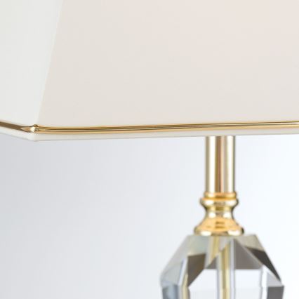 Krištáľová stolná lampa VERONIQUE 1xE27/60W/230V krémová/číra