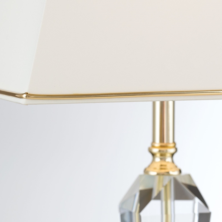 Krištáľová stolná lampa VERONIQUE 1xE27/60W/230V krémová/číra