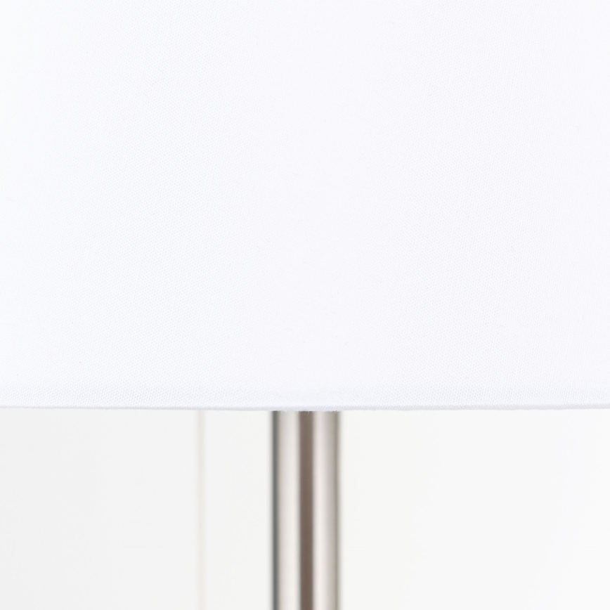 Stolná lampa s USB portom LUDWIG 1xE27/40W/230V 50 cm biela/matný chróm