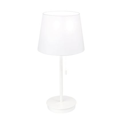 Stolná lampa s USB portom LUDWIG 1xE27/40W/230V 50 cm biela