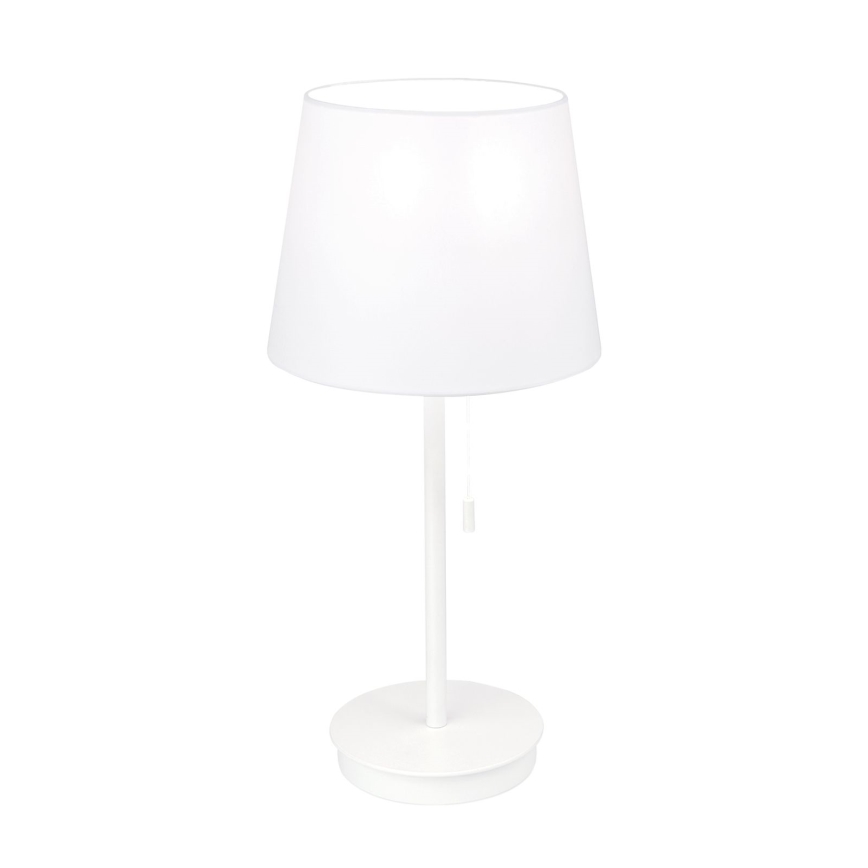 Stolná lampa s USB portom LUDWIG 1xE27/40W/230V 50 cm biela