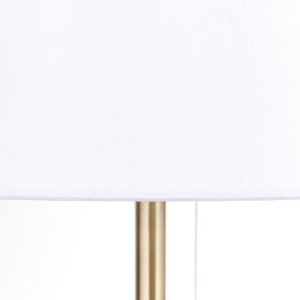 Stolná lampa s USB portom LUDWIG 1xE27/40W/230V 50 cm biela/zlatá