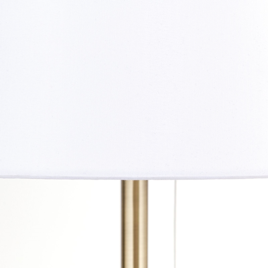 Stolná lampa s USB portom LUDWIG 1xE27/40W/230V 50 cm biela/zlatá