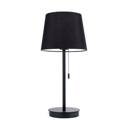 Stolná lampa s USB portom LUDWIG 1xE27/40W/230V 50 cm čierna
