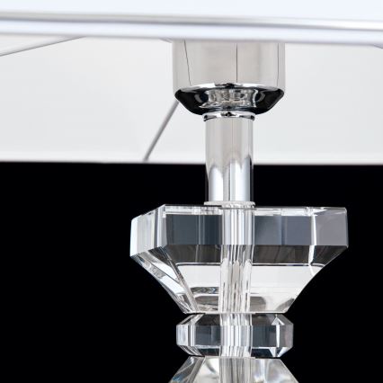 Krištáľová stolná lampa POKAL 1xE27/60W/230V biela/číra