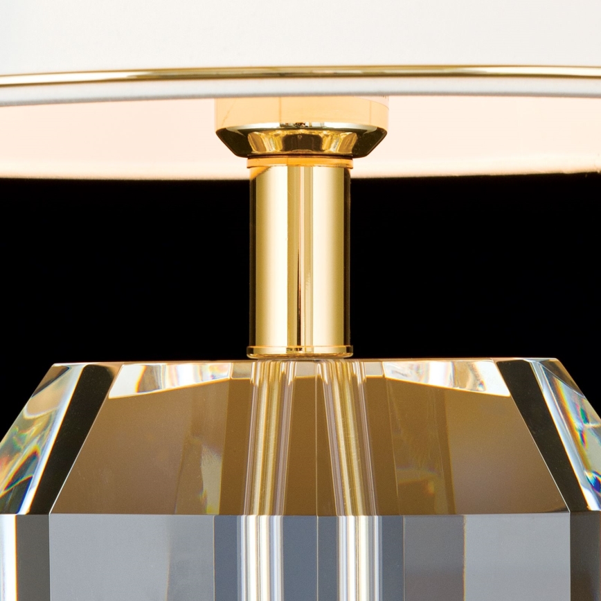 Stolná lampa ALEXIS 1xE27/60W/230V krémová/zlatá/číra