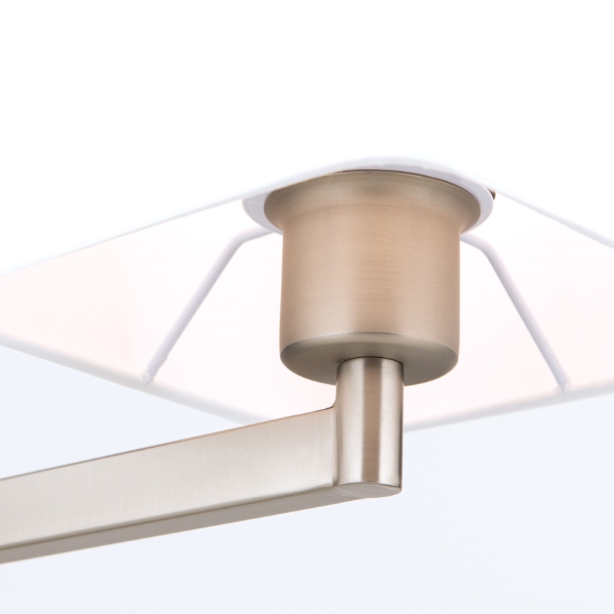 Stolná lampa CARLTON 1xE27/40W/230V biela/matný chróm