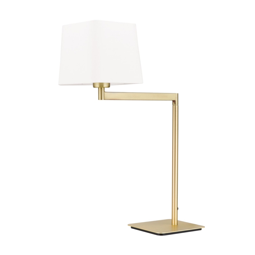 Stolná lampa CARLTON 1xE27/40W/230V biela/zlatá