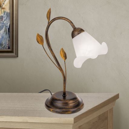 Stolná lampa SISI 1xE14/40W/230V bronz/patina
