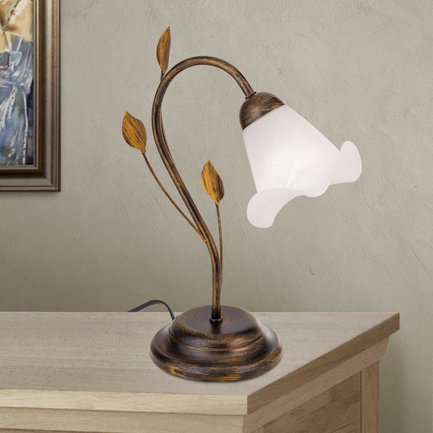 Stolná lampa SISI 1xE14/40W/230V bronz/patina
