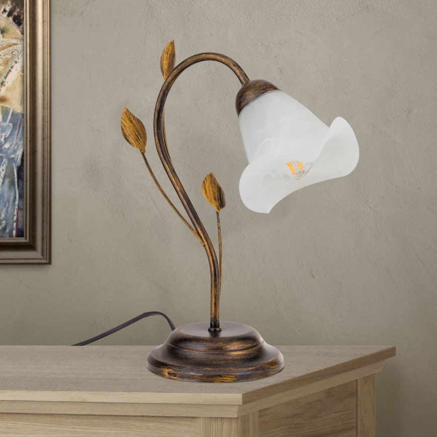 Stolná lampa SISI 1xE14/40W/230V bronz/patina
