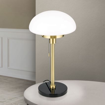 Stolná lampa SPARTA 1xE27/40W/230V zlatá/čierna