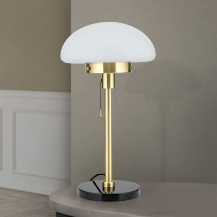 Stolná lampa SPARTA 1xE27/40W/230V zlatá/čierna