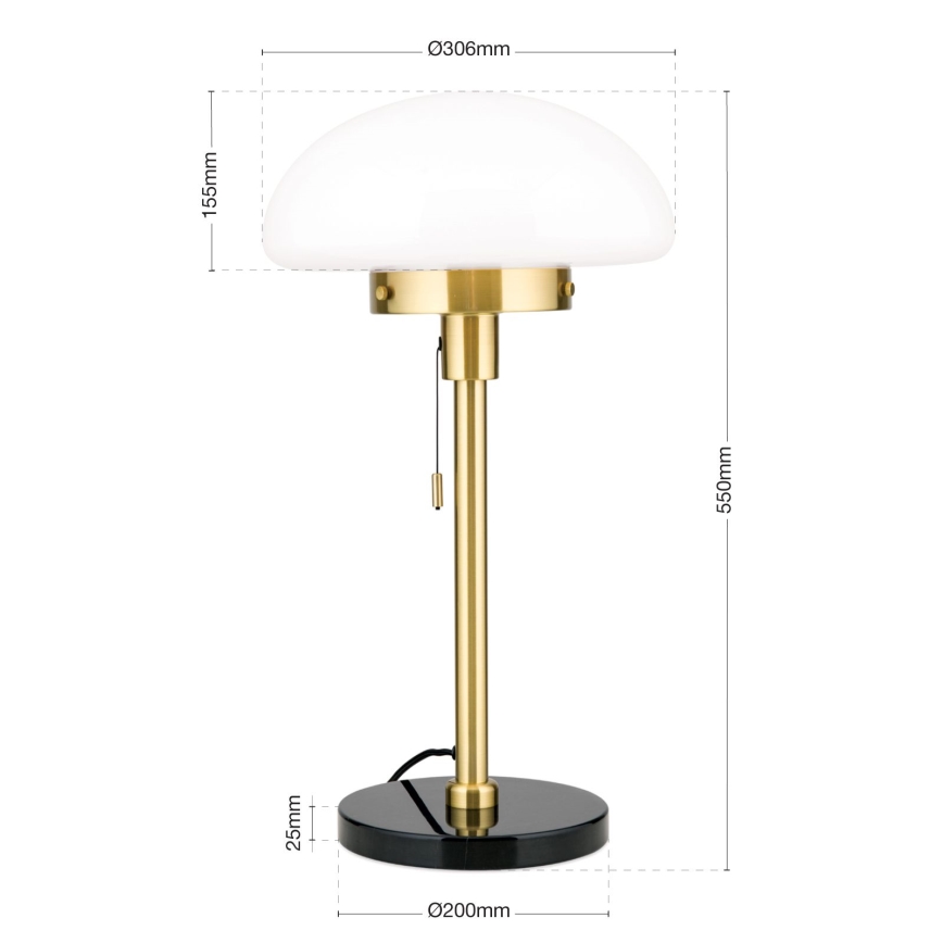 Stolná lampa SPARTA 1xE27/40W/230V zlatá/čierna