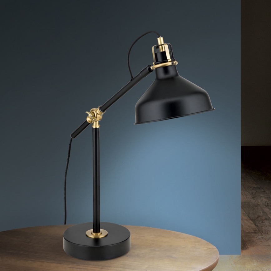 Stolná lampa SCHILLER 1xE27/40W/230V čierna/bronz