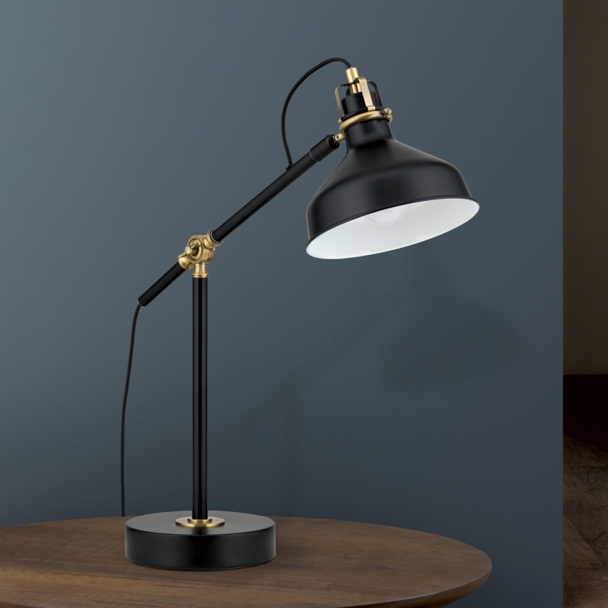 Stolná lampa SCHILLER 1xE27/40W/230V čierna/bronz
