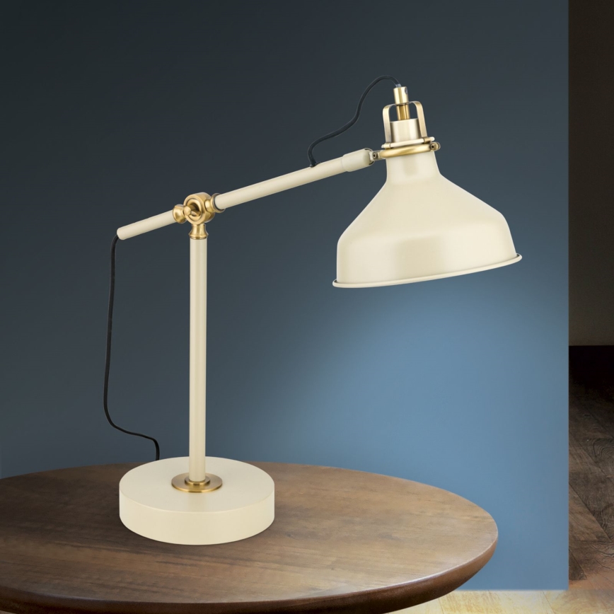 Stolná lampa SCHILLER 1xE27/40W/230V krémová/bronz