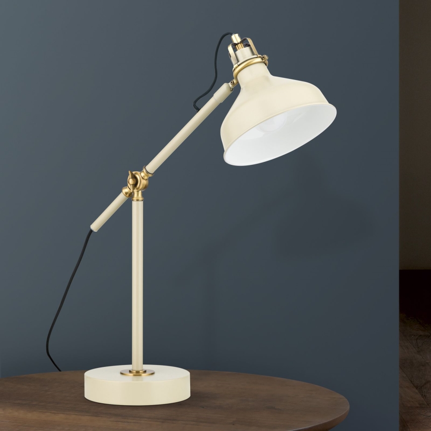 Stolná lampa SCHILLER 1xE27/40W/230V krémová/bronz