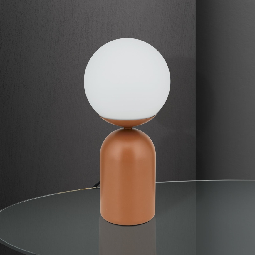Stolná lampa STANLEY 1xE14/25W/230V keramika/hnedá