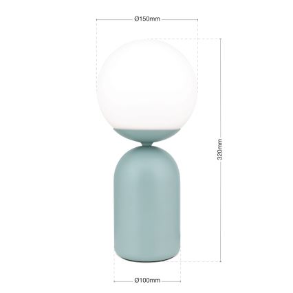 Stolná lampa STANLEY 1xE14/25W/230V keramika/mintová