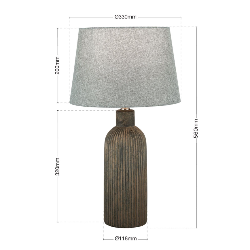 Stolná lampa ORCHID 1xE27/40W/230V keramika hnedá/šedá