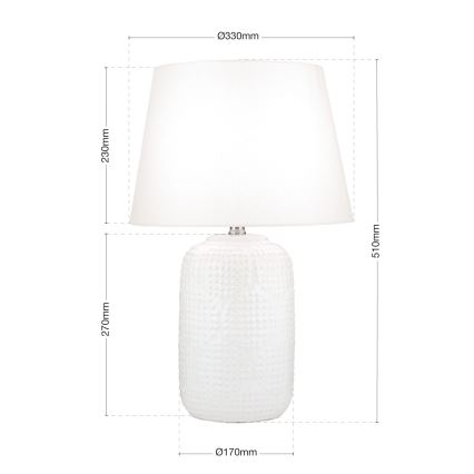 Stolná lampa CORAL 1xE27/40W/230V keramika/biela
