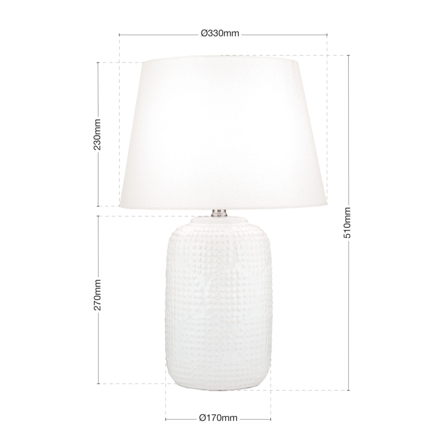 Stolná lampa CORAL 1xE27/40W/230V keramika/biela