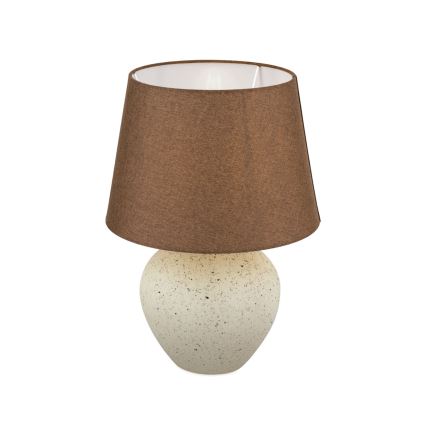Stolná lampa MASAI 1xE27/40W/230V keramika hnedá/béžová