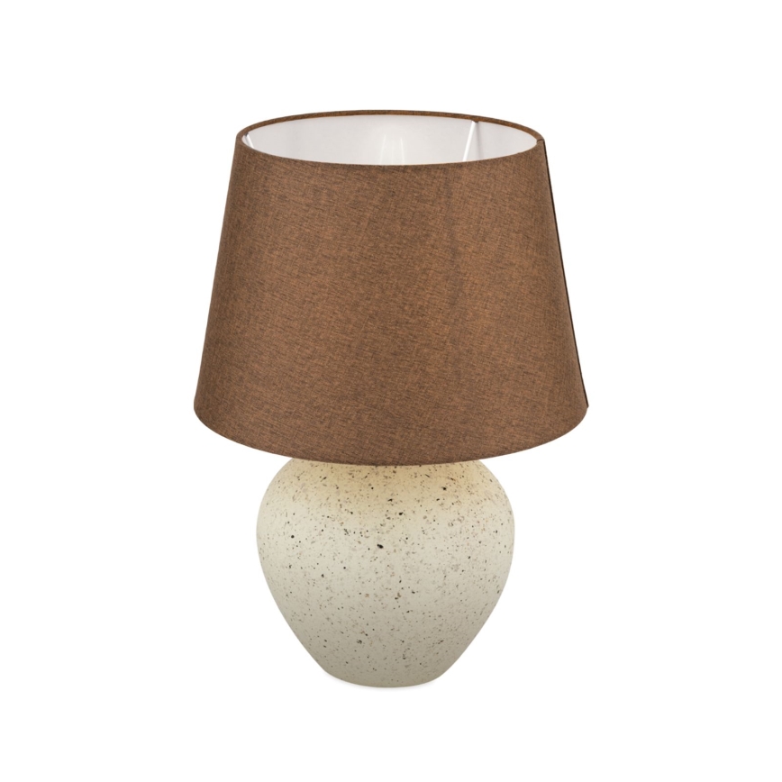 Stolná lampa MASAI 1xE27/40W/230V keramika hnedá/béžová